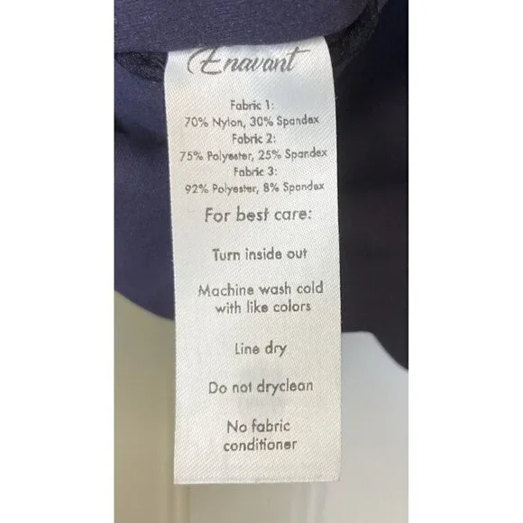 Enavant Sport Calypso Sports Bra Med Blue White Stripe Wide Criss Cross Straps - Picture 7 of 7